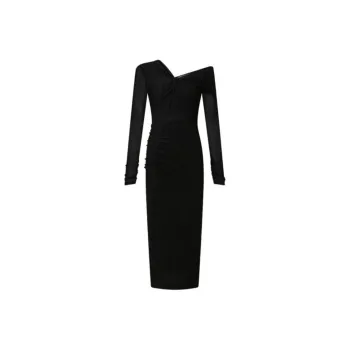 DVF Diane Von Furstenberg SS24 Long-Sleeved Dresses Women's Black