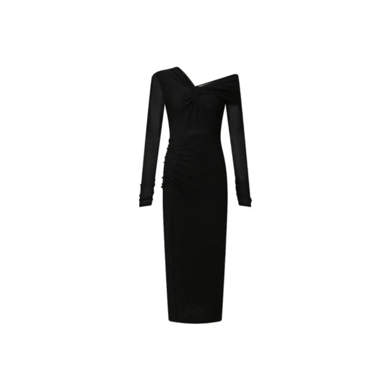 DVF Diane Von Furstenberg SS24 Long-Sleeved Dresses Women's Black-0