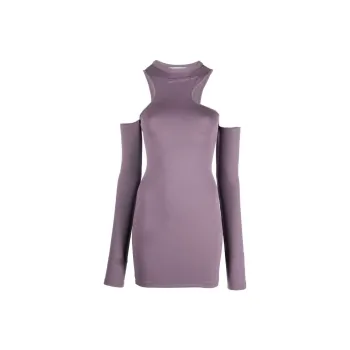 OFF WHITE Asymmetric Cold shoulder Minidress