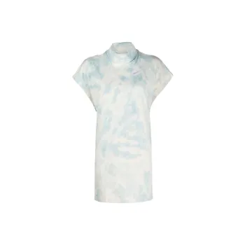 Nike Short-Sleeved Dresses Women's Blue With White Lettering