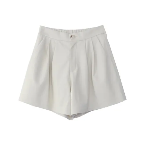 VERA VEINS Casual Shorts Women's White Pepper