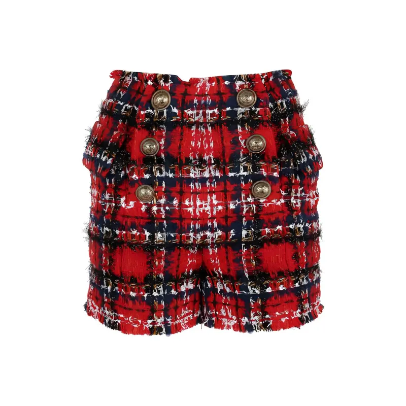 BALMAIN Casual Shorts Women's Red-0