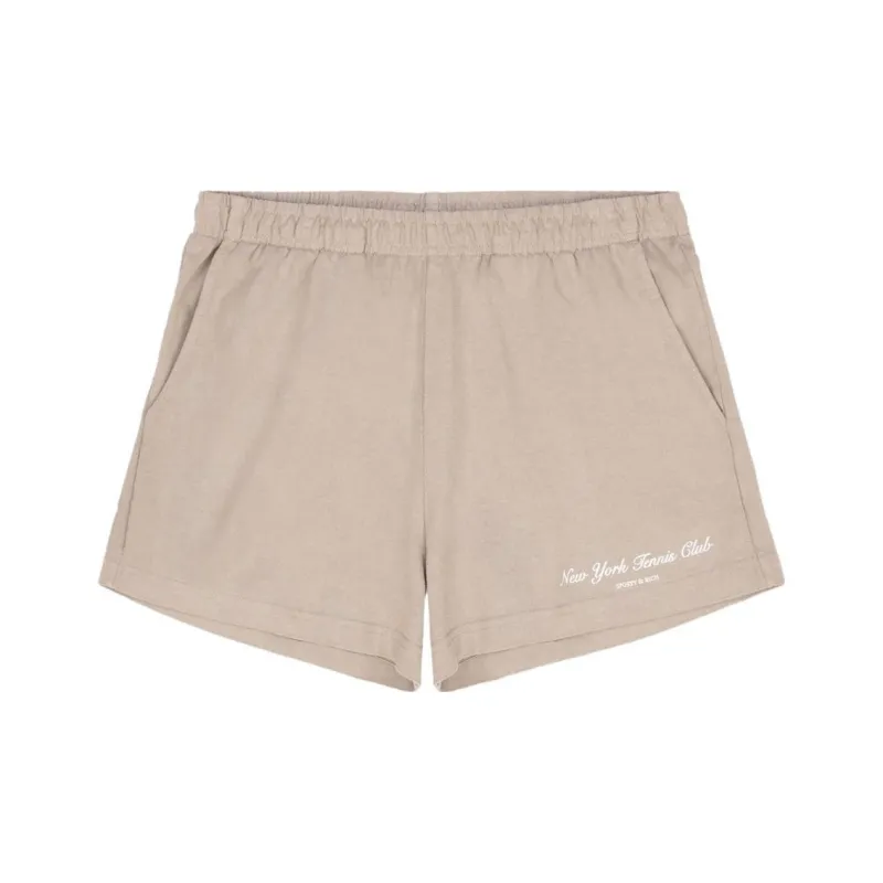 SPORTY & RICH Logo print Elasticated waistband Shorts-0