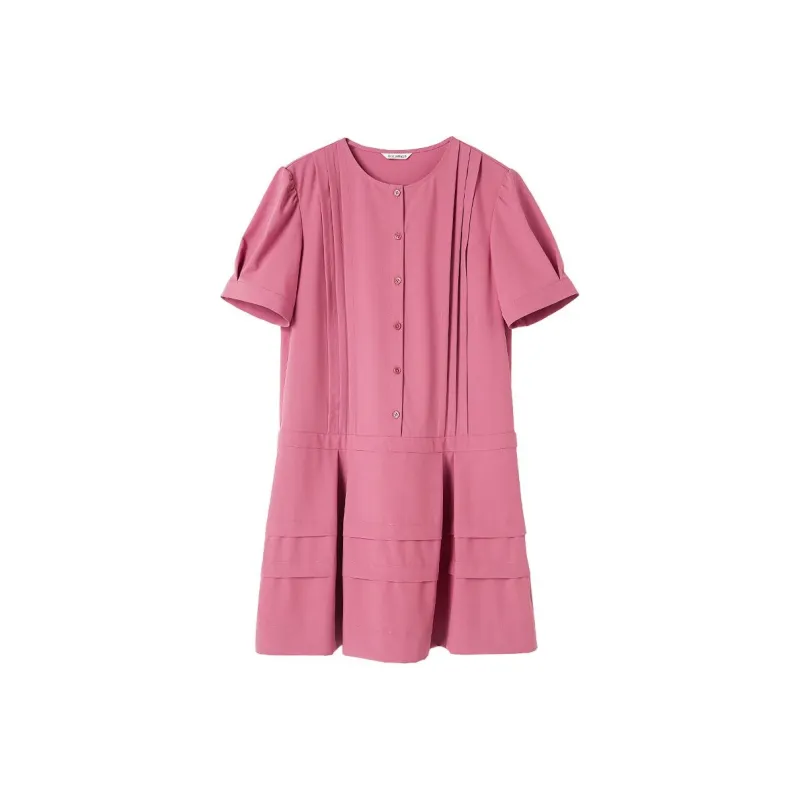 SOLWEIGE Short-Sleeved Dresses Women's Pink Powder-0