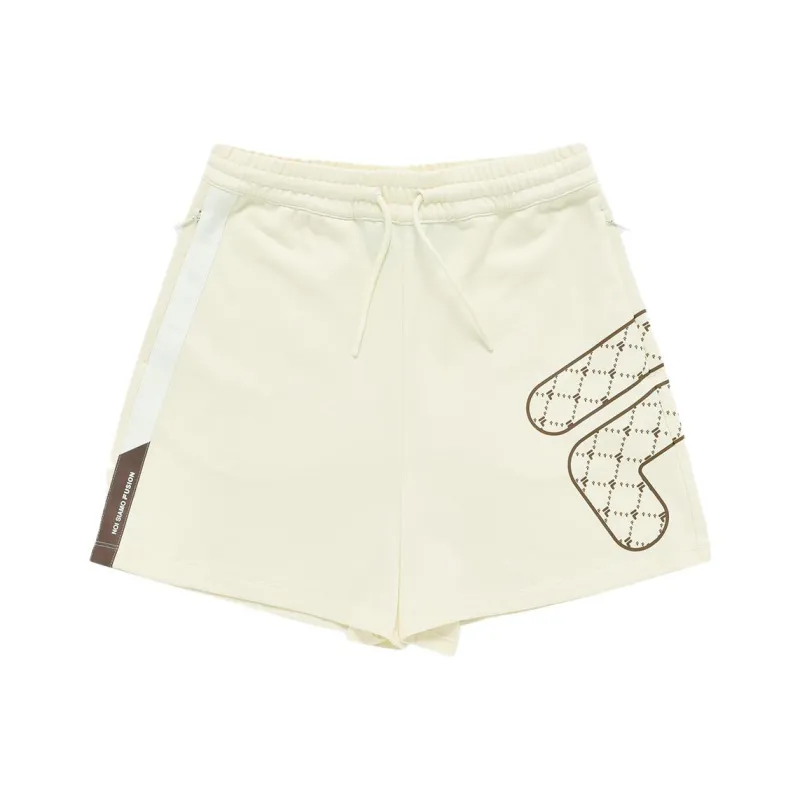 FILA FUSION QR Casual Shorts Women's Antique White Imitation-0