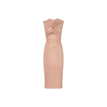 FENDI X Skims Leather Dress Ochre