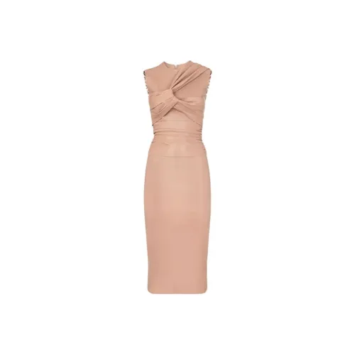 FENDI X Skims Leather Dress Ochre