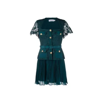 Self-portrait Lace Bodice Mini Dress
