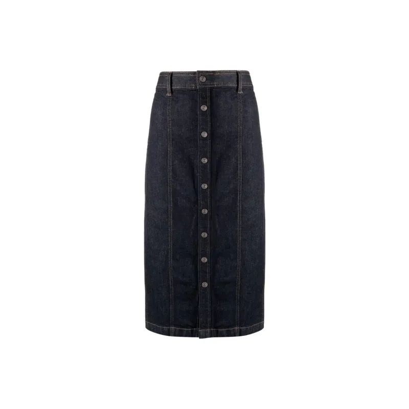 Polo Ralph Lauren Denim Long Skirts Women's Navy Blue-0