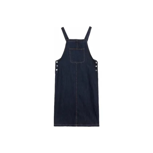 ZWTX STUDIO Denim Long Skirt Women's Dark Blue