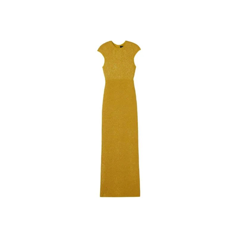 St. John SS24 Short-Sleeved Dresses Women's Sunflower Yellow-0