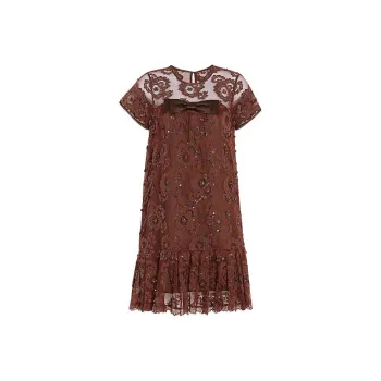 COACH Short Sleeved Dress Women's Red