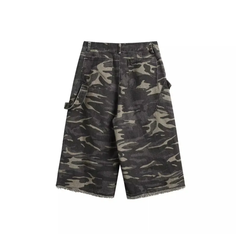 TONYBEAR Denim Shorts Unisex Camouflage-1