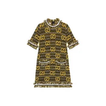 GUCCI Jacquard G Monogram Wool Dress