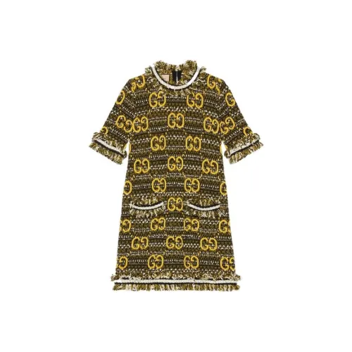 GUCCI Jacquard G Monogram Wool Dress