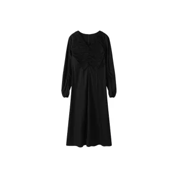 THE SEA LIFE A Line Skirt Dress Black