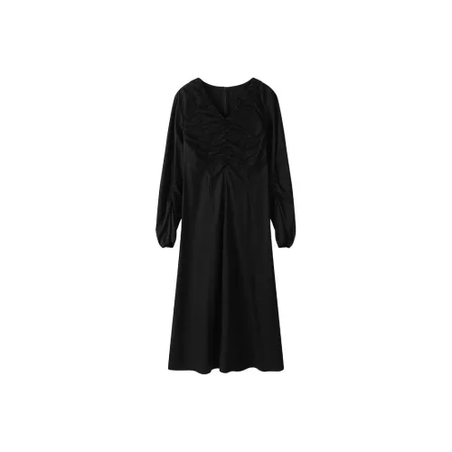 THE SEA LIFE A Line Skirt Dress Black