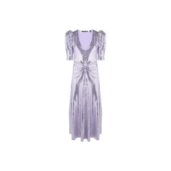 Rotate Short-Sleeved Dresses Women's Light Purple