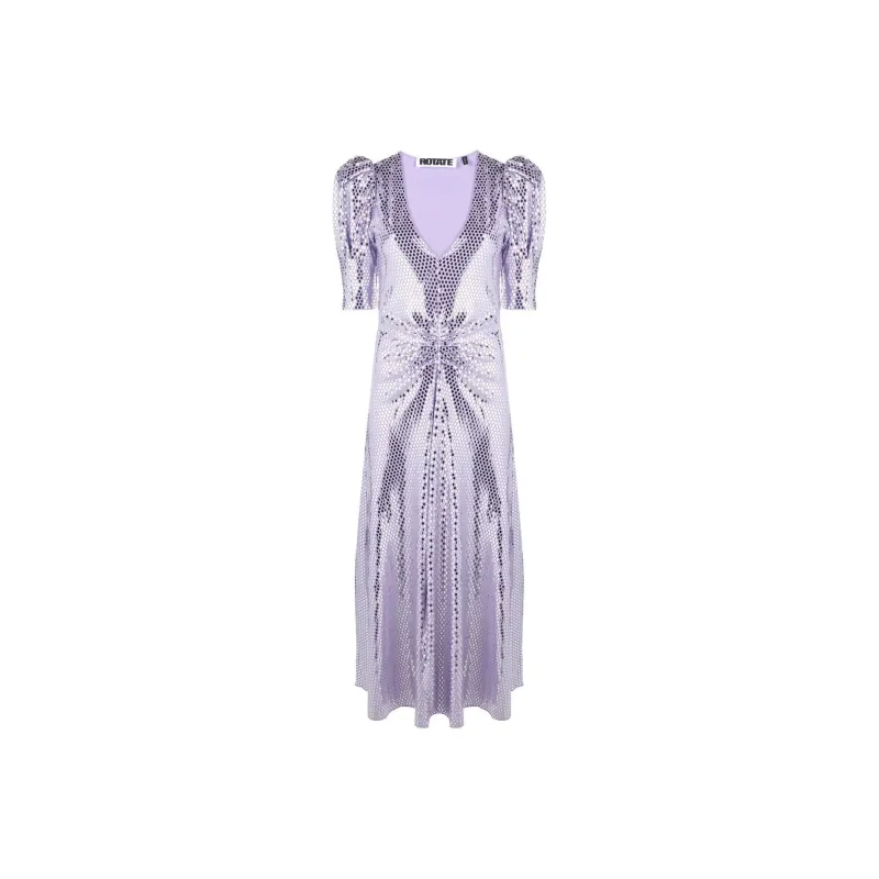 Rotate Short-Sleeved Dresses Women's Light Purple-0