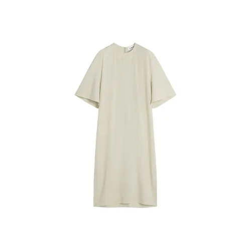 Lanvin Satin Drawstring Waist Dress