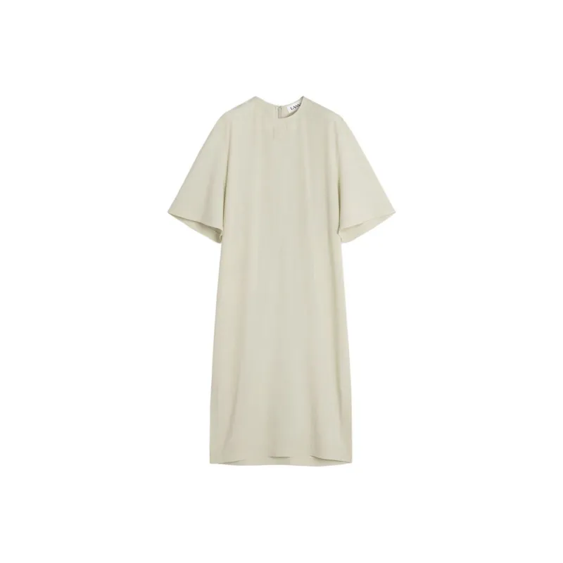 Lanvin Satin Drawstring Waist Dress-0