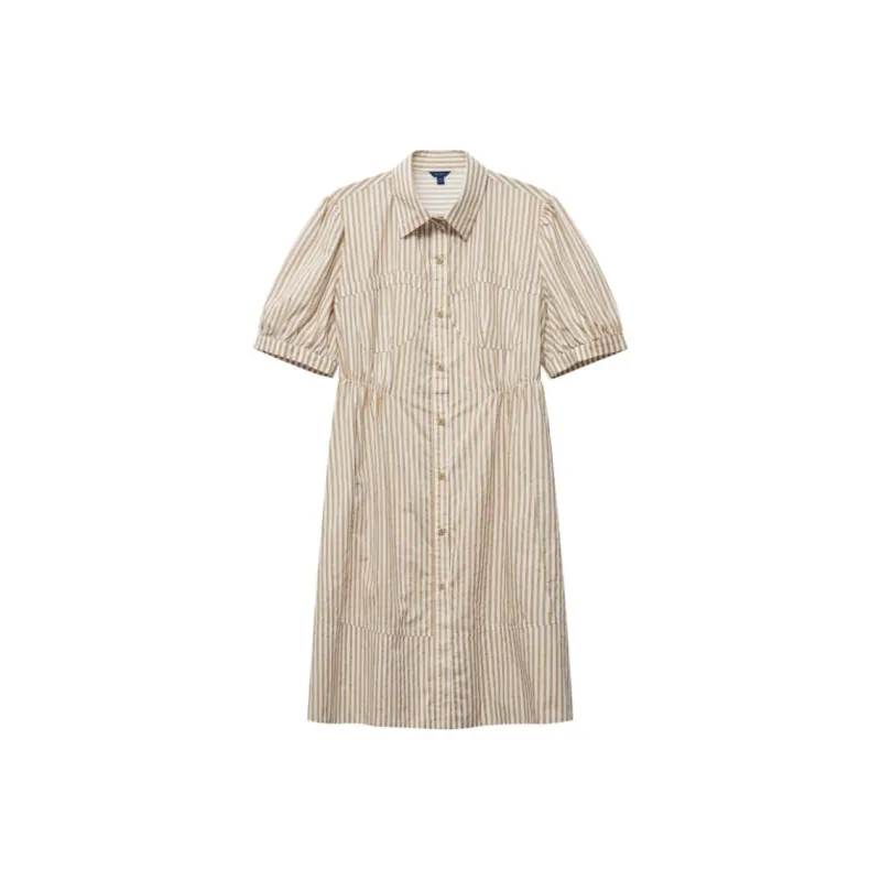 NAUTICA Short Sleeved Dress Women's Light Coffee-0
