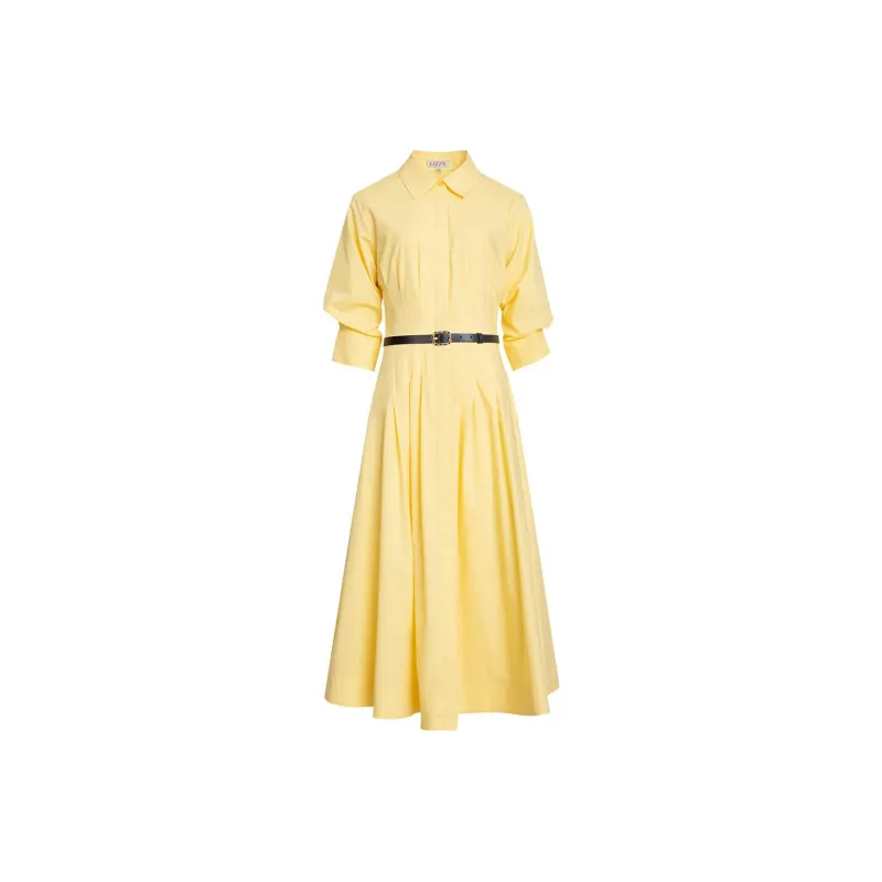 LIZZY Long Sleeved Dress Includes Belt Women's-1