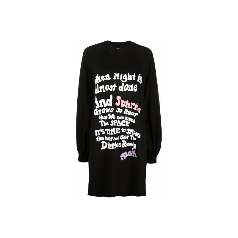 MSGM Long-Sleeved Dresses Women's Black-0
