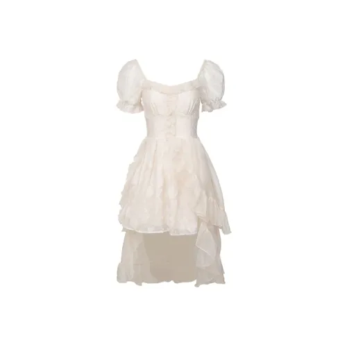 Incolore Short Sleeved Dresses Women's Apricot