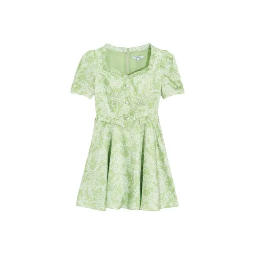 Bebe Short Sleeved Dresses Women's White/Green