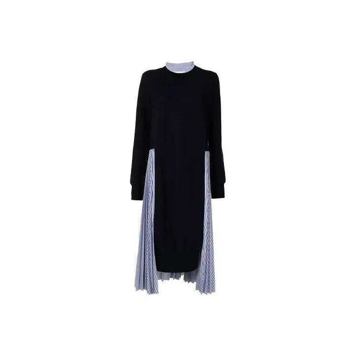 Sacai Long-Sleeved Dresses Women's Black-0