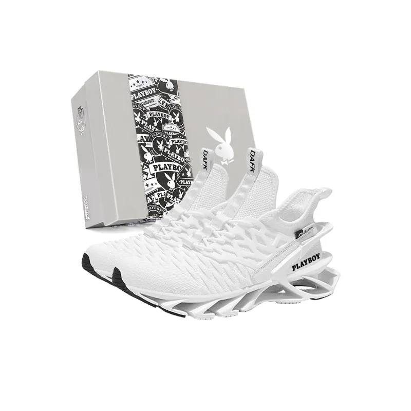 Playboy Running Shoes Men Low Top Black/White-6
