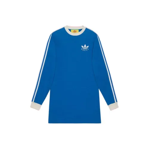 GUCCI X Adidas T Shirt Dress Cobalt Blue