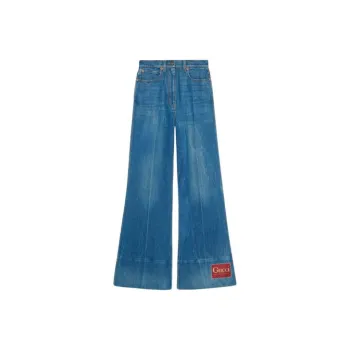 GUCCI SS20 Denim Trousers Women's Dark Blue