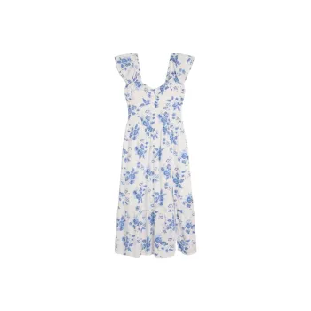 Hollister Short-Sleeved Dresses Women's White All Over Print