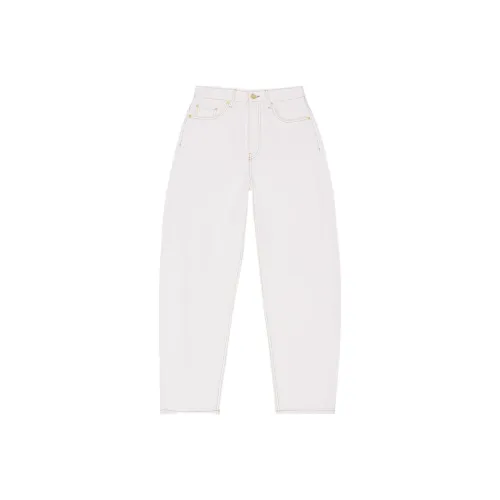 GANNI Stary Button Detailed Tapered Jeans