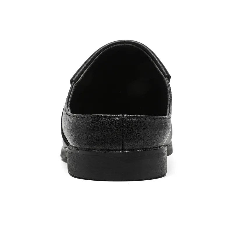 Xiwencha Rubber Sole Slip Resistant Closed Toe Slippers Men's Black-1