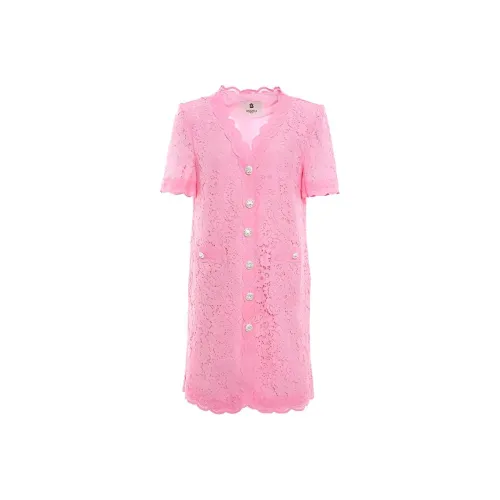 BESIONIA SS24 Short Sleeved Dresses Women's Pink