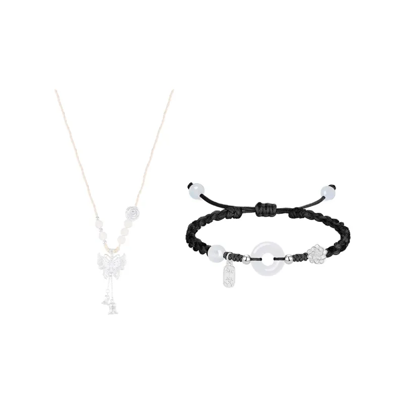 CHINA GOLD S999 Fine Silver Sterling Silver Necklaces Women's-3
