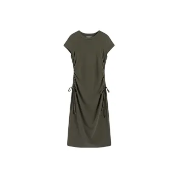 Famanxuan Short Sleeved Dress Women's Wind Blown Pine