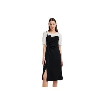 GOELIA Short Sleeved Dress Women's Black