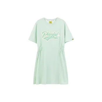 B.Duck Short Sleeved Dresses Women's Light Green
