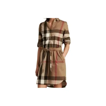 Burberry Long Sleeved Dresses Women's Brown