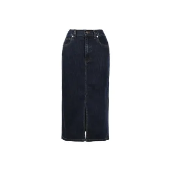 I BLUES SS24 Denim Long Skirts Women's Blue