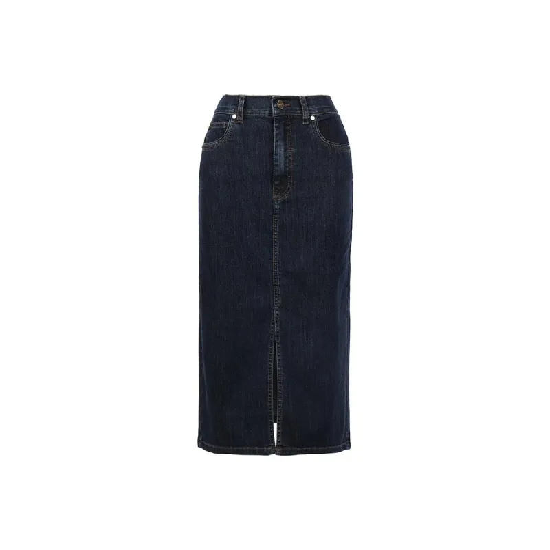 I BLUES SS24 Denim Long Skirts Women's Blue-0