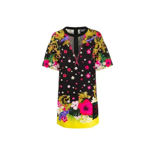 VERSACE Short Sleeved Dresses Women's Black