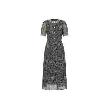 JZ. ANNAKRO Short Sleeved Dress Women's Floral Black