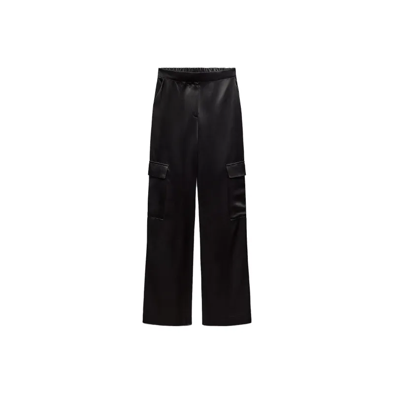 ZARA Cargo Pants Women's Black-0