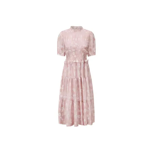 INITIAL Short-Sleeved Dresses Women's Pink