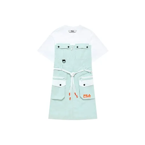 FILA FUSION x White Mountaineering Short Sleeved Dresses Women's Filter Gray